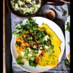15 minute chickpea and spinach curry with coconut chutney