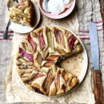 Almond, lemon and rhubarb cake