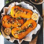 Butternut squash hasselbacks with indian spices