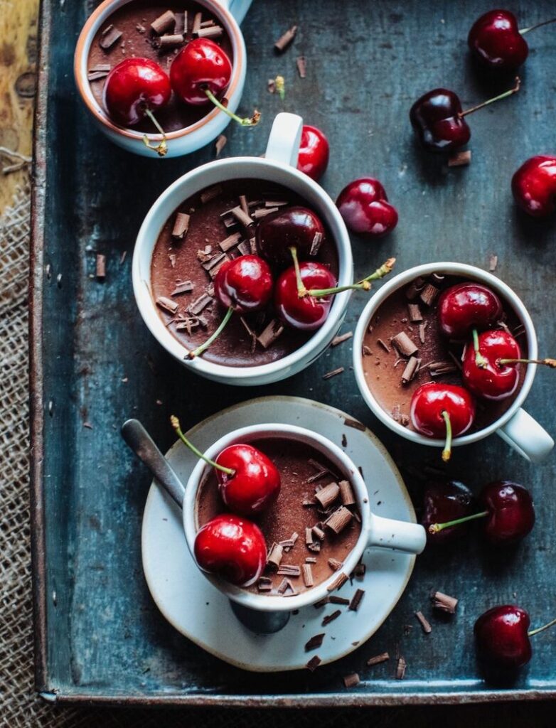 Chocolate cherry espresso pots (gluten free)