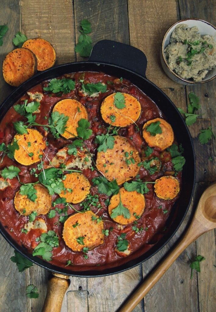 Delicious vegan shakshuka