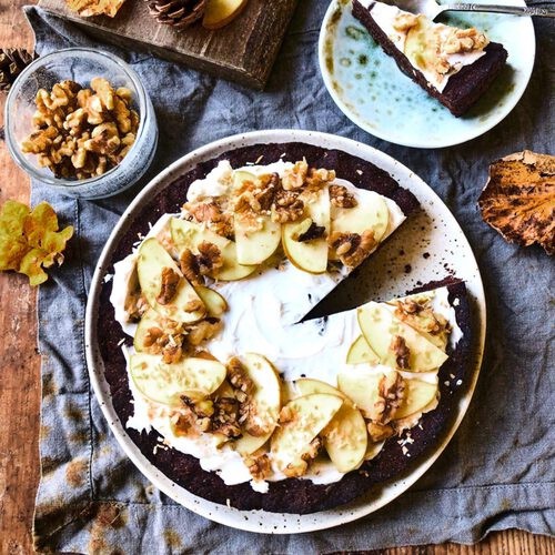 flourless-chocolate-almond-and-chestnut-brownie-cake-vegan-gluten-free 1a