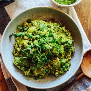 green-risotto-spinach-pea-pesto-vegan 1a