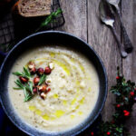 Creamy parsnip and rosemary soup
