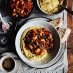Mushroom & butter bean ragù with 'cheesy' polenta