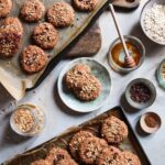 Nutty oat choc chip breakfast cookies