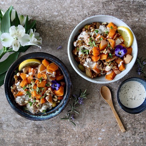 quick-harissa-lentils-with-roast-squash-and-tahini-dressing 1a