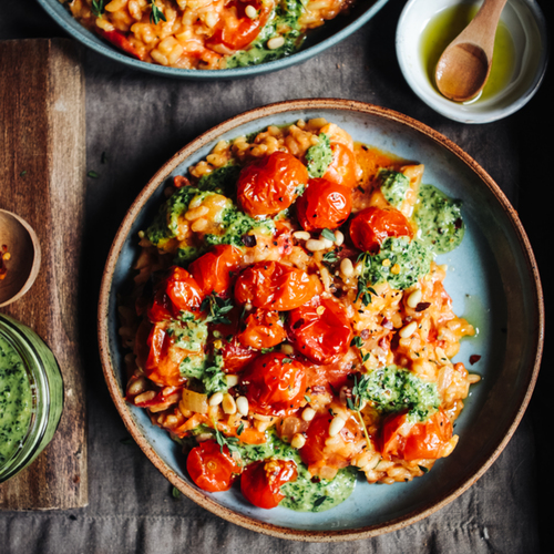 roast-cherry-tomato-and-thyme-risotto-with-basil-pesto 1a