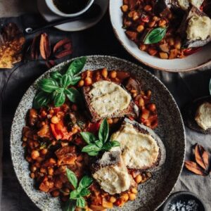 smoky-beans-with-aubergine-cheesy-toasts-vegan 1a