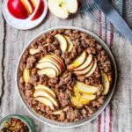 Spiced apple and california walnut cake with crispy crumb topping