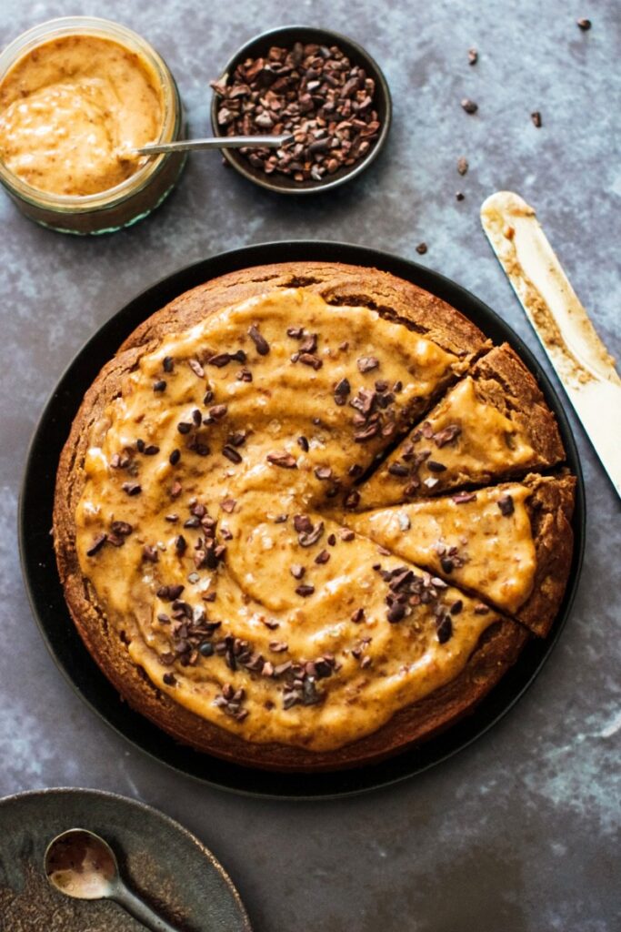 Spiced ginger cake with sticky date topping