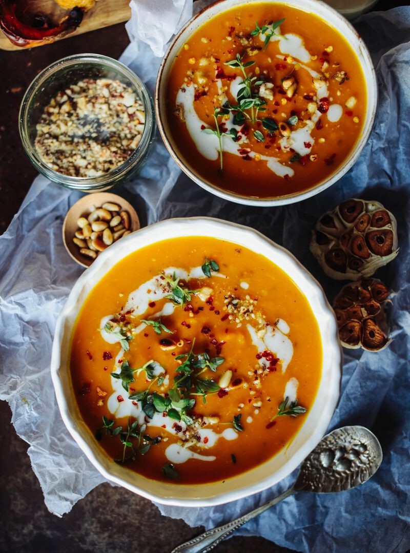 spicy-butternut-squash-sweet-potato-and-coconut-soup 1