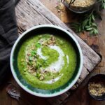Super green pea & mint soup