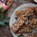 Sweet potato bars with a sweet tahini drizzle