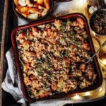 The ultimate winter lentil & roast veg bake