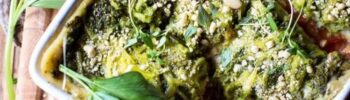 Vegan lasagne with lentils & spinach pesto