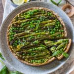 Vegan pea, mint and asparagus tart (gluten free)