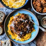 Puy lentil stew with winter veg mash