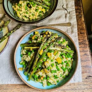 spring-green-pea-asparagus-risotto-arancici-balls-vegan 2a